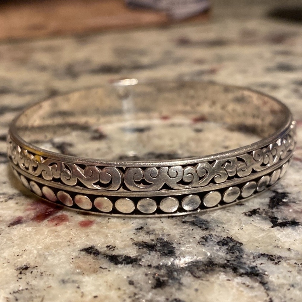 Brighton‎ Vintage silver Pebble and swirl bangle bracelet